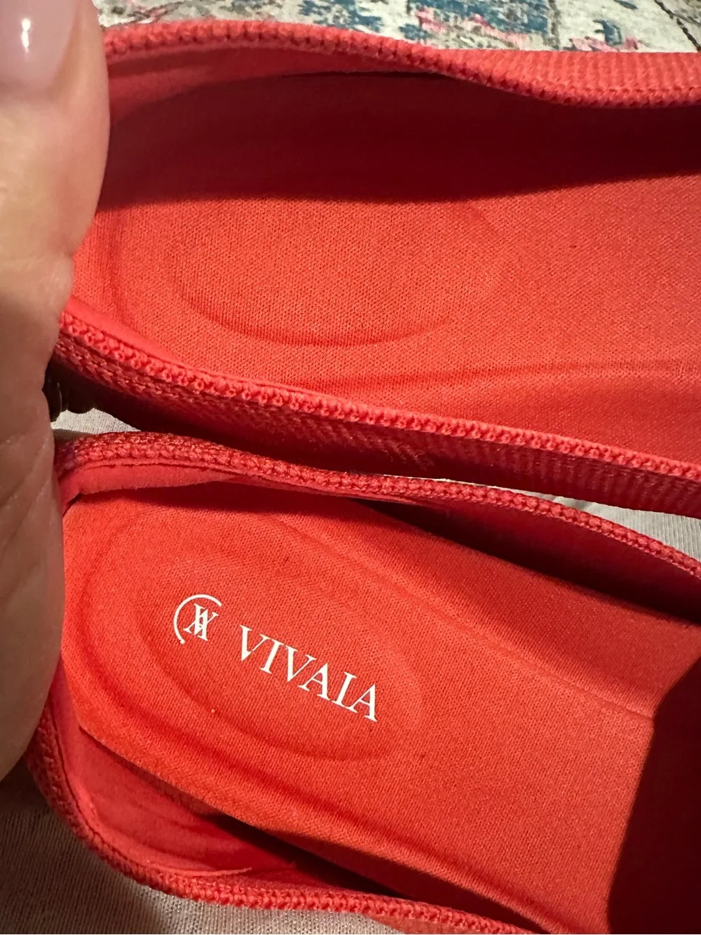 Vivaia Round Toe Audrey Dachschund Dog Ballet Flat Slipon Red Shoes US 10.5
